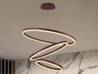 LED mennyezeti lámpa 125W, 8200 lm, 3000–6500K, IP20, barna fém-akril - J4313/BR