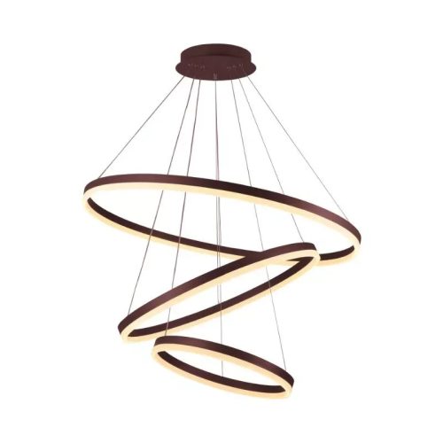 LED mennyezeti lámpa 125W, 8200 lm, 3000–6500K, IP20, barna fém-akril - J4313/BR