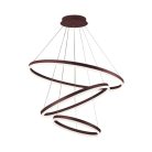 LED mennyezeti lámpa 125W, 8200 lm, 3000–6500K, IP20, barna fém-akril - J4313/BR