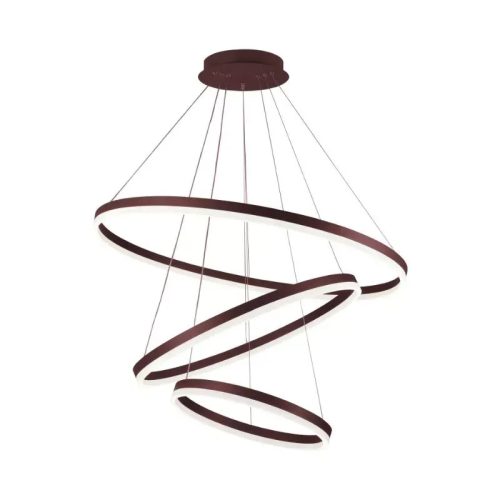 LED mennyezeti lámpa 125W, 8200 lm, 3000–6500K, IP20, barna fém-akril - J4313/BR