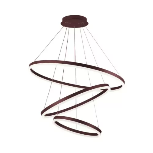 LED mennyezeti lámpa 125W, 8200 lm, 3000–6500K, IP20, barna fém-akril - J4313/BR