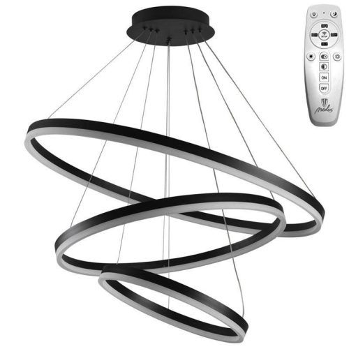 LED design mennyezeti lámpa 125W, 8200 lm, 3000K-6500K, fekete, IP20 - J4313/B