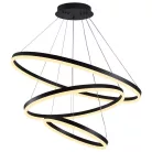 LED design mennyezeti lámpa 125W, 8200 lm, 3000K-6500K, fekete, IP20 - J4313/B