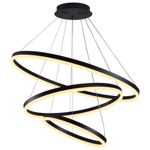 LED design mennyezeti lámpa 125W, 8200 lm, 3000K-6500K, fekete, IP20 - J4313/B