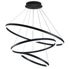 LED design mennyezeti lámpa 125W, 8200 lm, 3000K-6500K, fekete, IP20 - J4313/B