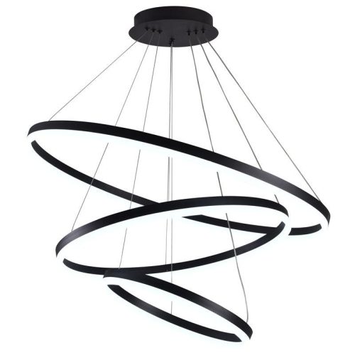 LED design mennyezeti lámpa 125W, 8200 lm, 3000K-6500K, fekete, IP20 - J4313/B