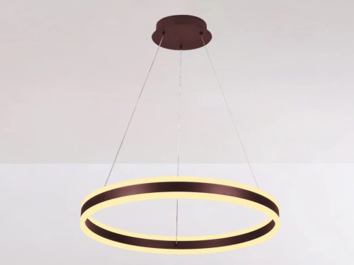 LED mennyezeti lámpa 85W, 5500 lm, 3000–6500K, IP20, barna fém-akril - J4315/BR