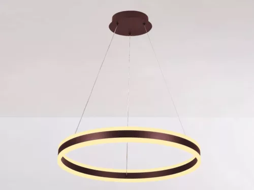 LED mennyezeti lámpa 85W, 5500 lm, 3000–6500K, IP20, barna fém-akril - J4315/BR