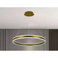   LED mennyezeti lámpa 85W, 5500 lm, 3000–6500K, IP20, arany fém-akril - J4315/G