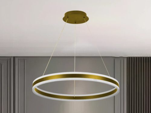 LED mennyezeti lámpa 85W, 5500 lm, 3000–6500K, IP20, arany fém-akril - J4315/G