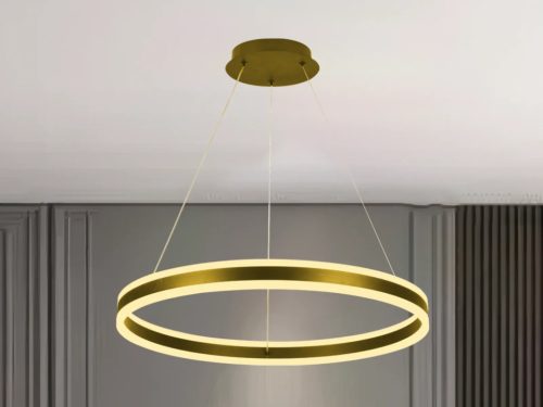 LED mennyezeti lámpa 85W, 5500 lm, 3000–6500K, IP20, arany fém-akril - J4315/G
