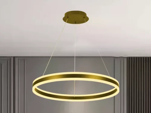 LED mennyezeti lámpa 85W, 5500 lm, 3000–6500K, IP20, arany fém-akril - J4315/G