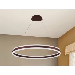   LED mennyezeti lámpa 110W, 7200 lm, 3000–6500K, IP20, barna fém-akril - J4316/BR