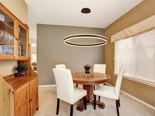 LED mennyezeti lámpa 110W, 7200 lm, 3000–6500K, IP20, barna fém-akril - J4316/BR