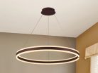 LED mennyezeti lámpa 110W, 7200 lm, 3000–6500K, IP20, barna fém-akril - J4316/BR
