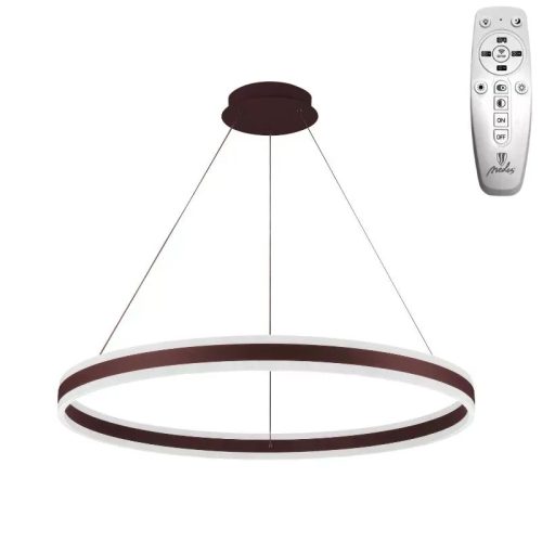 LED mennyezeti lámpa 110W, 7200 lm, 3000–6500K, IP20, barna fém-akril - J4316/BR