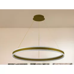   LED mennyezeti lámpa 110W, 7200 lm, 3000–6500K, IP20, arany fém-akril - J4316/G