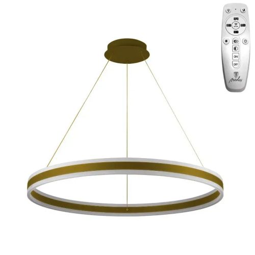 LED mennyezeti lámpa 110W, 7200 lm, 3000–6500K, IP20, arany fém-akril - J4316/G