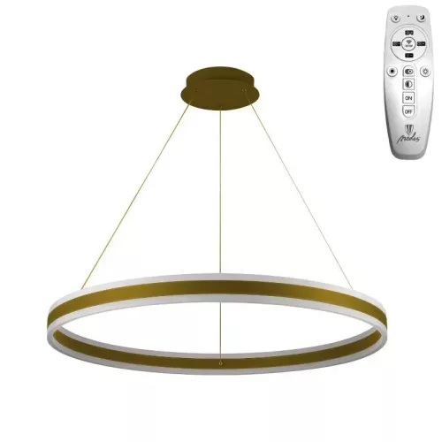 LED mennyezeti lámpa 110W, 7200 lm, 3000–6500K, IP20, arany fém-akril - J4316/G