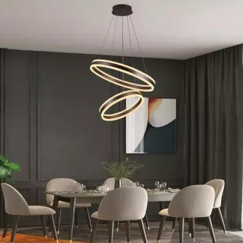 LED mennyezeti lámpa 135W, 9000 lm, 3000–6500K, IP20, barna fém-akril - J4317/BR