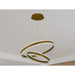   LED mennyezeti lámpa 135W, 9000 lm, 3000–6500K, IP20, arany fém-akril - J4317/G