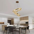 LED mennyezeti lámpa 135W, 9000 lm, 3000–6500K, IP20, arany fém-akril - J4317/G