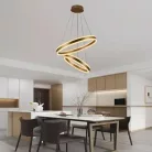 LED mennyezeti lámpa 135W, 9000 lm, 3000–6500K, IP20, arany fém-akril - J4317/G