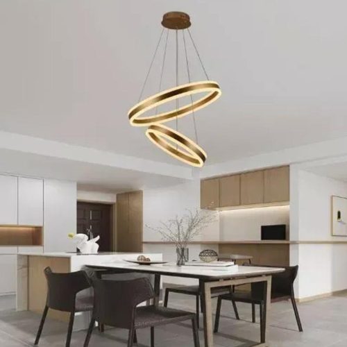 LED mennyezeti lámpa 135W, 9000 lm, 3000–6500K, IP20, arany fém-akril - J4317/G