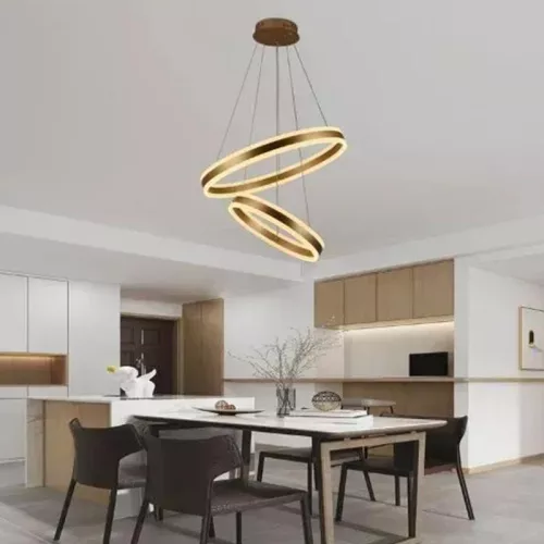 LED mennyezeti lámpa 135W, 9000 lm, 3000–6500K, IP20, arany fém-akril - J4317/G