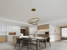 LED mennyezeti lámpa 135W, 9000 lm, 3000–6500K, IP20, arany fém-akril - J4317/G