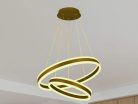LED mennyezeti lámpa 135W, 9000 lm, 3000–6500K, IP20, arany fém-akril - J4317/G