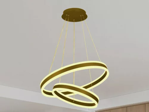 LED mennyezeti lámpa 135W, 9000 lm, 3000–6500K, IP20, arany fém-akril - J4317/G