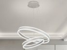 LED design mennyezeti lámpa 135W, 400+600 mm, 3000K–6500K, IP20, fekete - J4317/S
