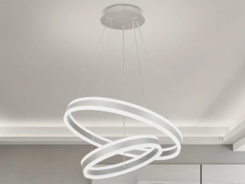 LED design mennyezeti lámpa 135W, 400+600 mm, 3000K–6500K, IP20, fekete - J4317/S