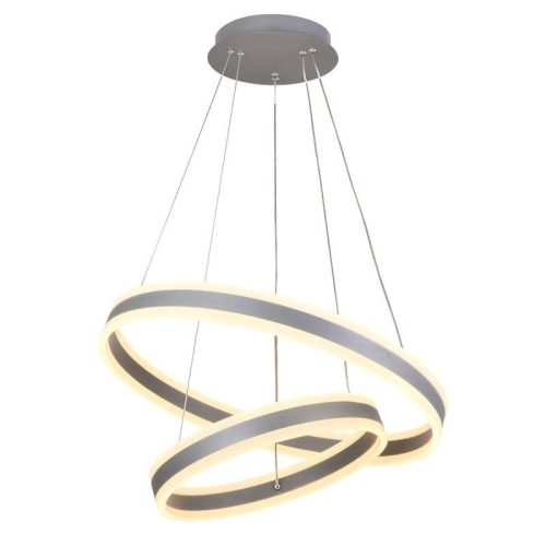 LED design mennyezeti lámpa 135W, 400+600 mm, 3000K–6500K, IP20, fekete - J4317/S