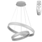 LED design mennyezeti lámpa 135W, 400+600 mm, 3000K–6500K, IP20, fekete - J4317/S