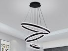LED design mennyezeti lámpa 165W, moduláris méret, 3000K–6500K, IP20, fekete - J4318/B