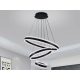 LED design mennyezeti lámpa 165W, moduláris méret, 3000K–6500K, IP20, fekete - J4318/B