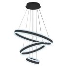 LED design mennyezeti lámpa 165W, moduláris méret, 3000K–6500K, IP20, fekete - J4318/B