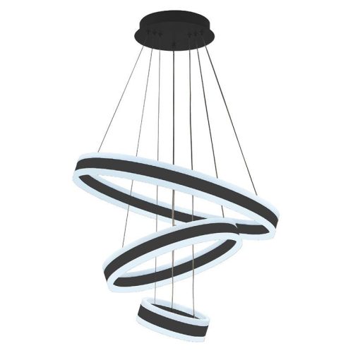 LED design mennyezeti lámpa 165W, moduláris méret, 3000K–6500K, IP20, fekete - J4318/B