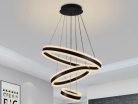 LED design mennyezeti lámpa 165W, moduláris méret, 3000K–6500K, IP20, fekete - J4318/B