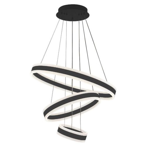 LED design mennyezeti lámpa 165W, moduláris méret, 3000K–6500K, IP20, fekete - J4318/B
