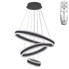 LED design mennyezeti lámpa 165W, moduláris méret, 3000K–6500K, IP20, fekete - J4318/B