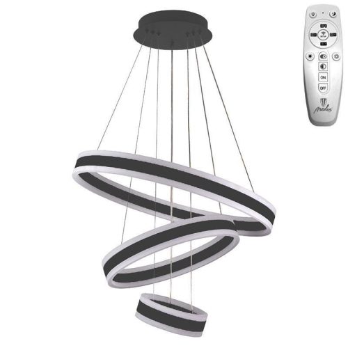 LED design mennyezeti lámpa 165W, moduláris méret, 3000K–6500K, IP20, fekete - J4318/B