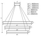 LED design mennyezeti lámpa 165W, moduláris méret, 3000K–6500K, IP20, fekete - J4318/B