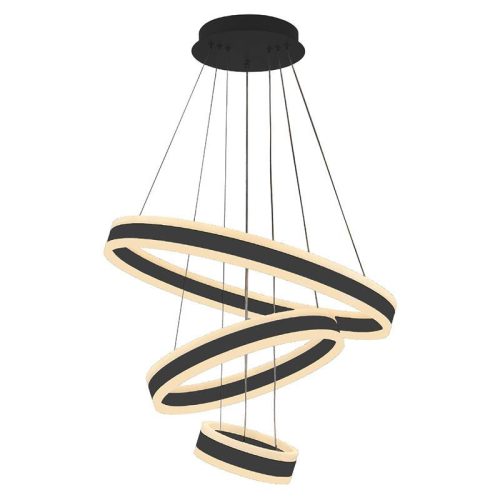 LED design mennyezeti lámpa 165W, moduláris méret, 3000K–6500K, IP20, fekete - J4318/B