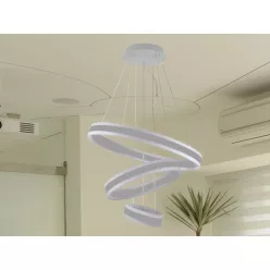   LED design mennyezeti lámpa 165W, moduláris méret, 3000K–6500K, IP20, ezüst - J4318/S