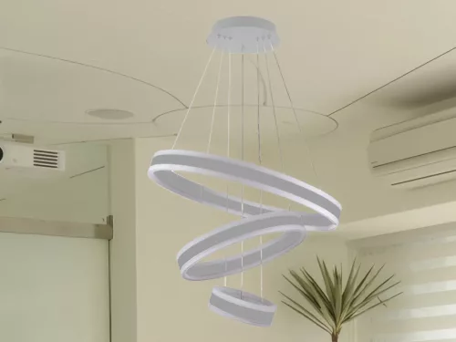 LED design mennyezeti lámpa 165W, moduláris méret, 3000K–6500K, IP20, ezüst - J4318/S