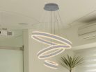 LED design mennyezeti lámpa 165W, moduláris méret, 3000K–6500K, IP20, ezüst - J4318/S
