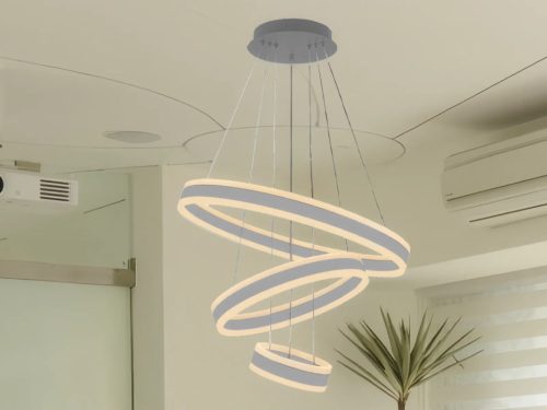 LED design mennyezeti lámpa 165W, moduláris méret, 3000K–6500K, IP20, ezüst - J4318/S